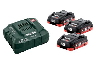 Metabo Accessoires 685132000 Sets de batteries 3 x 18V LiHD 4.0Ah + 1 x chargeur ASC 30-36 V