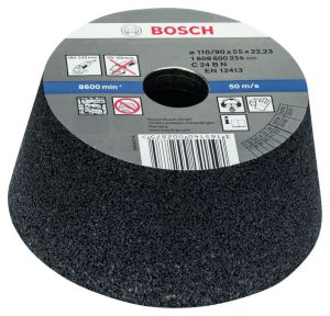 Bosch Bleu Accessoires 1608600239 Cuvette de ponçage, conique - pierre/béton 90 mm, 110 mm, 55 mm, 24