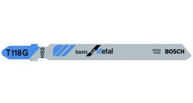 Bosch Bleu Accessoires 2608631012 T118G Lames de scie sauteuse à queue en T par 5 métal
