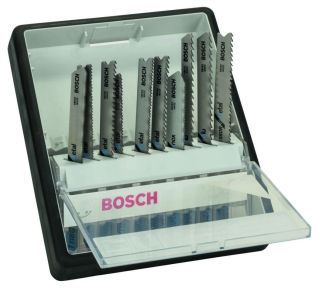 Bosch Bleu Accessoires 2607010541 Jeu de 10 lames de scie sauteuse Robust Line Expert en métal
