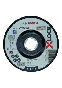 Bosch Bleu Accessoires 2608619259 X-LOCK Disque abrasif Expert pour métal 125 mm x 6,0 mm fraisés A 30 T BF