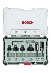 Bosch Bleu Accessoires 2607017468 Jeu de toupies 6 pièces avec queue de 6 mm