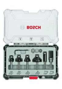 Bosch Bleu Accessoires 2607017469 Jeu de toupies 6 pièces avec queue de 8 mm