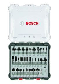 Bosch Bleu Accessoires 2607017474 Jeu de 30 fraises mixtes avec tige de 6 mm