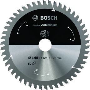 Bosch Bleu Accessoires 2608837755 Lame de scie circulaire 140 x 20 x 50T Standard pour aluminium pour scies sans fil