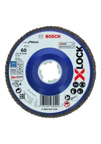 Bosch Bleu Accessoires 2608619210 Disque à lamelles X-LOCK Best for Metal droit 125 mm K60
