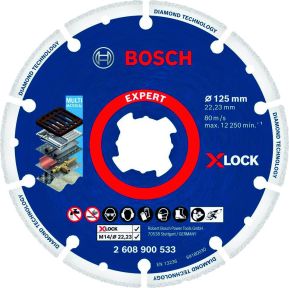 Bosch Bleu Accessoires 2608900533 Disque métallique diamanté X-LOCK 125 x 22,23 mm