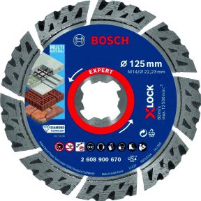 Bosch Bleu Accessoires 2608900670 Disque de coupe diamanté Expert MultiMaterial X-LOCK 125 x 22,23 x 2,4 x 12 mm