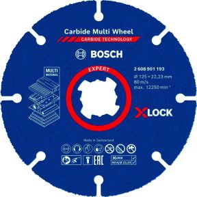 Bosch Bleu Accessoires 2608901193 Disque à tronçonner Expert Carbide Multi Wheel X-LOCK 125 mm, 22.23 mm