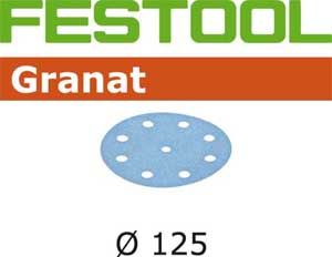 Festool Accessoires 497166 Schuurschijven Granat STF D125/90 P60 GR/50
