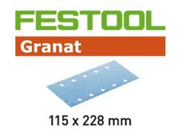 Festool Accessoires 498945 Abrasifs STF 115X228 P60 GR/50 Granat