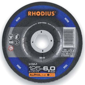 Rhodius 200018 KSM Disques à ébarbage métal 125 x 6,0 x 22,23 mm