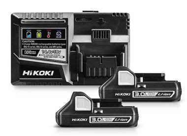 HIKOKI Accessoires UC18YSL3WC2 Booster pack 2 x 18V 3.0Ah Li-ion battery and UC18YSL3 quick charger
