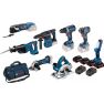Bosch Bleu 0615990K9H Kit de 8 outils 18V, 7 machines + lampe - 1