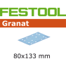 Festool Accessoires 497128 Abrasifs STF 80x133 P80 GR/10 Granat - 1