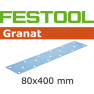 Festool Accessoires 497159 Schuurstroken Korrel 80 Granat 50 stuks STF 80x400 P80 GR/50 - 1