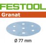 Festool Accessoires 498929 Abrasif STF D 77/6 P800 GR/50 Granat - 1