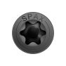 SPAX 1191040300303 Vis universelle 3 x 30 mm, tête fraisée, T-STAR PLUS T10, filetage or, zingué noir - 200ST - 1