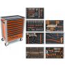 Beta 024006241 2400S-O8/E-L Chariot à outils avec 8 tiroirs 398 pièces Orange - 1