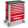 Beta 039000003 C39-7/R Chariot à outils à 7 tiroirs rouge - 6