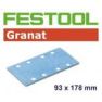 Festool Accessoires 498943 Schuurstroken Granat STF 93x178/8 P400 GR/100 - 1