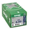 SPAX 0191010500503 Vis universelle, 5 x 50 mm, 200 pièces, tête fraisée, T-STAR plus T20, 4CUT, WIROX - 3