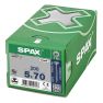 SPAX 0191010500705 Vis universelle 5 x 70 mm, filetage partiel, tête fraisée, T-STAR plus T20 - 200 pièces - 2