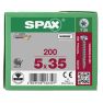 SPAX 0201010500353 Vis universelle 5 x 35 mm, filetage plein, tête sphérique, T-STAR plus T20 - 200 pièces - 1