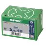 SPAX 1081010350163 Vis universelle 3.5 x 16 mm, Plein filet, Tête fraisée, Phillips Z2 - 200 pièces - 2