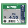 SPAX 1081010400353 Vis universelle cruciforme à tête fraisée Filetage galvanisé Z2, 4CUT, WIROX - 1