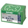SPAX 1191010350163 Vis universelle 3.5 x 16 mm, Plein filet, Tête fraisée, T-STAR plus T20 - 200 pièces - 2