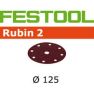 Festool Accessoires 499108 Abrasif STF D125/8 P220 RU2/10 Rubin 2 - 1