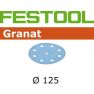 Festool Accessoires TNRO125GR01 Granat P80 + P120 + P180 + P240 SET abrasif Rotex 125 - 1