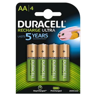 Duracell D057043 Piles rechargeables Ultra préchargées AA 4pcs