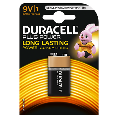 Duracell D142190 Pile Alkaline Plus Power 9V 1.