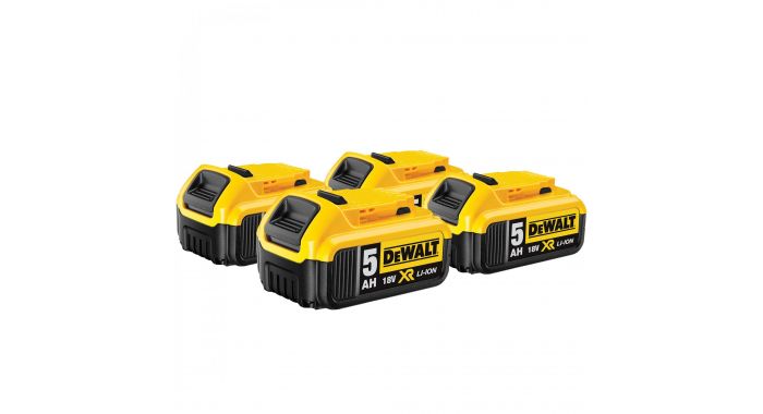 DeWalt Accessoires DCB184QUARTET DCB184 4-pack - 4 x batterie 18 Volt 5.0Ah Li-Ion