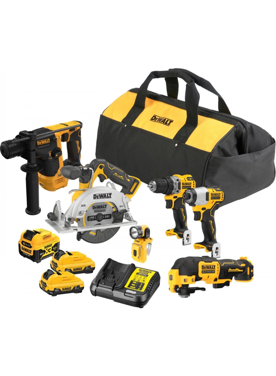 DeWalt DCK611P1D2-QW Combi set - 6-piece starter set 12V 1x5.0Ah + 2x 2.0Ah