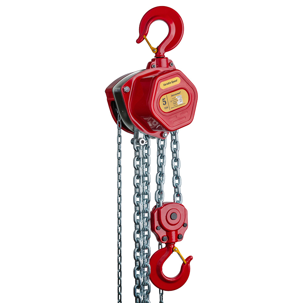 Delta red VS.0.04105003 Palan à chaîne manuel haut de gamme à vitesse variable, capacité 5 tonnes, hauteur de levage 3 mètres