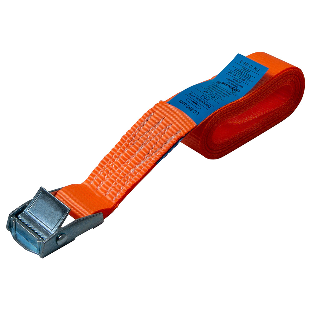 Deltasling CO.SK.025.01.OR Sangle de serrage avec boucle - 25 mm x 1 mètre - 125 daN - Orange