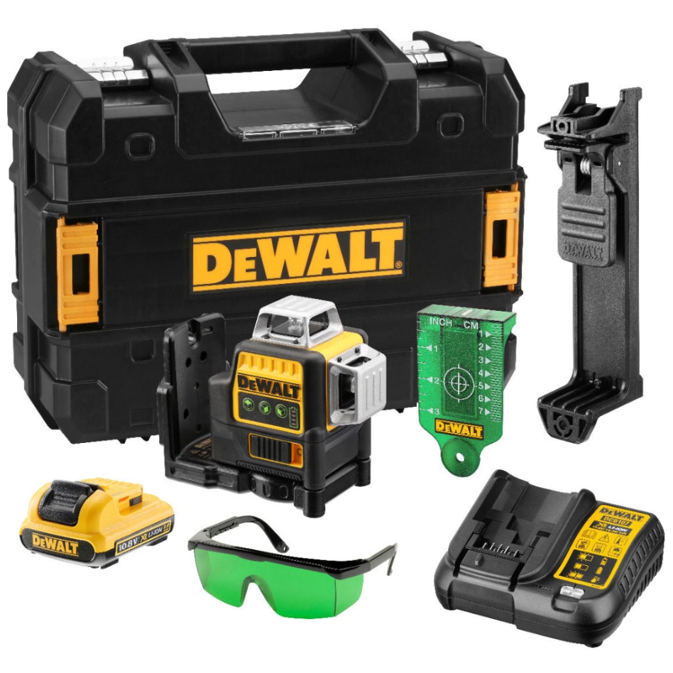 DeWalt DCE089D1G-QW Niveau laser 3x360° 10,8V - Vert