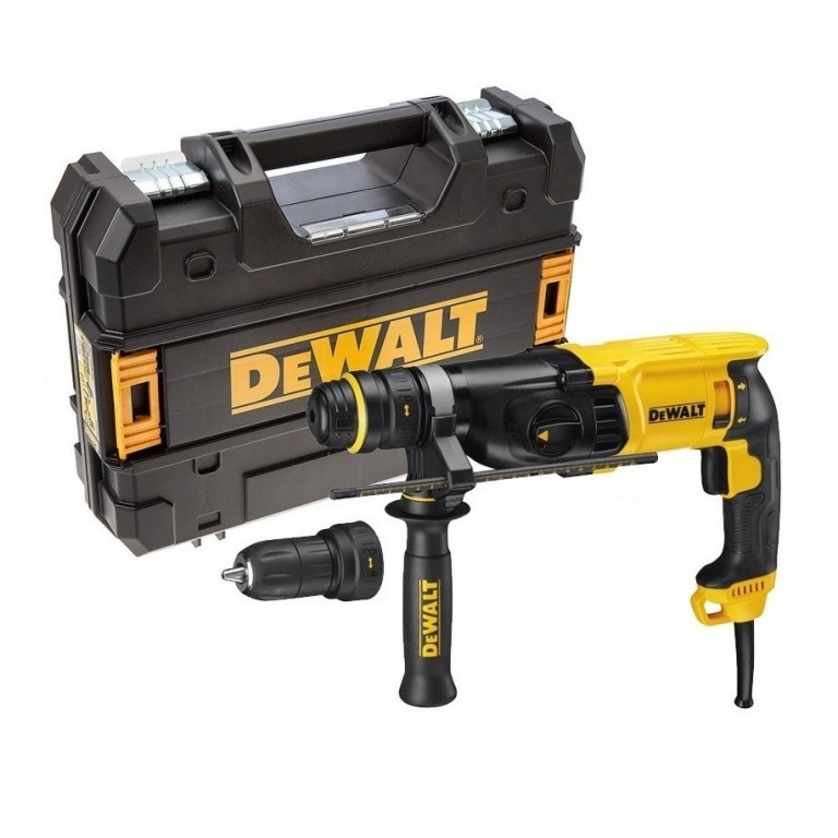 DeWalt D25134K-QS Marteau combiné SDS-Plus, 800W, 26mm avec tête de perçage à changement rapide