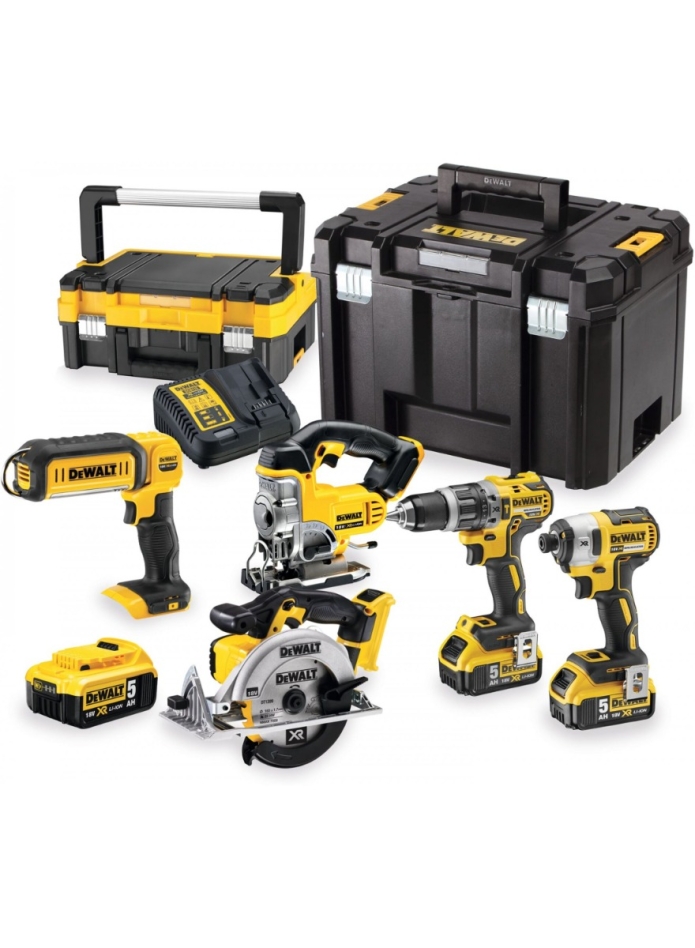 DeWalt DCK551P3T-QW Kit combiné 18V 3 x 5.0Ah - Kit spécial 5 pièces