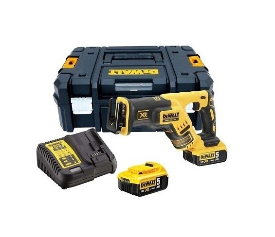 DeWALT DCS367P2-QW Scie sabre Compact XR 18V 5Ah Li-Ion Brushless - 2 batteries - coffret TSTAK