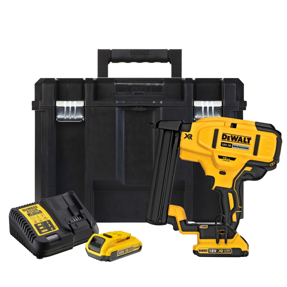 DeWalt DCN681D2-QW Agrafeuse sans balais XR 18V 2.0Ah Li-Ion 12-38mm dans une mallette TSTAK