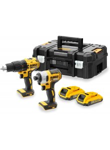 DeWalt DCK2060D2T-QW Comboset 18V 2.0Ah Li-Ion - Perceuse à percussion sans fil DCD778 + Visseuse à percussion DCF787