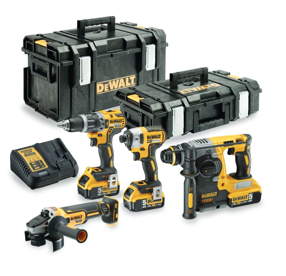 DeWALT DCK422P3-QW DeWalt DCK422P3 Pack combiné 4 pièces XR 18 Volt 3 x 5.0 Ah Li-Ion dans Toughsystem
