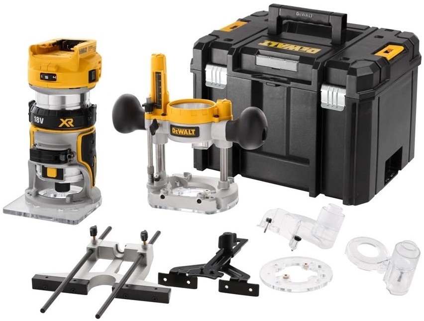 DeWalt DCW604NT-XJ Affleureuse sans fil 18V hors batteries et chargeur