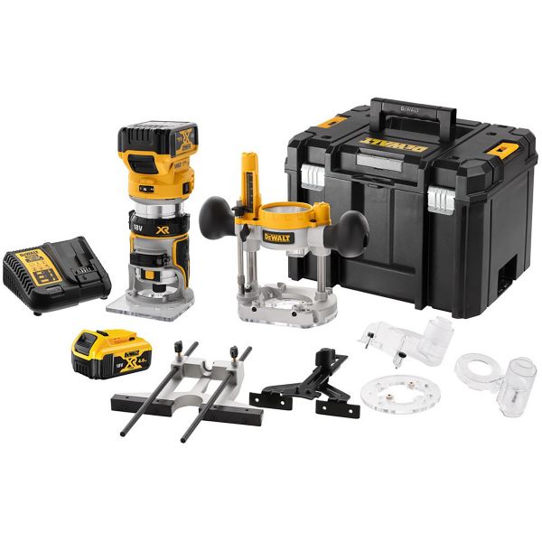 DeWALT DCW604P2-QW DCW604P2 Défonceuse/affleureuse sans fil 18V 5.0Ah Li-Ion