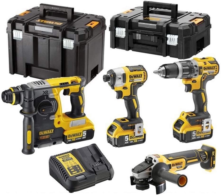 DeWALT DCK422P3T-QW Combopack 4 pièces XR 18 Volt 3 x 5.0 Ah Li-Ion en TSTAK