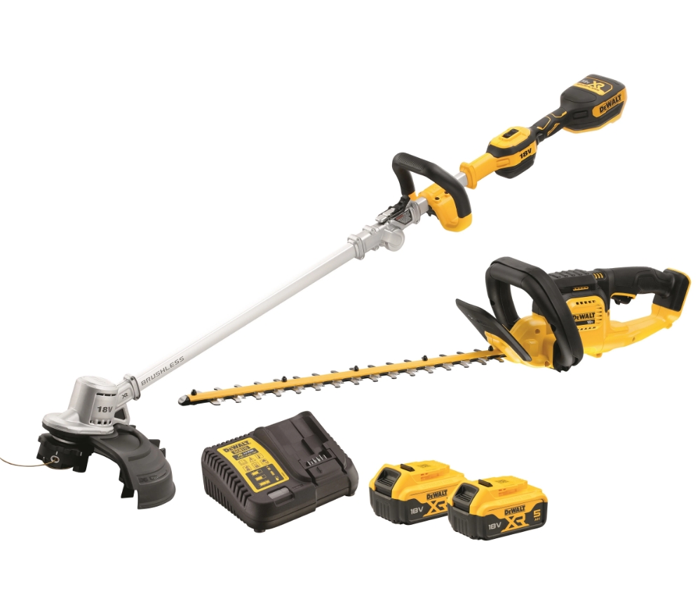 DeWalt DCMST561HT-QW Set Taille-haie DCMHT563  + Coupe-herbe DCMST561 18 Volt 5.0 AH Li-ion